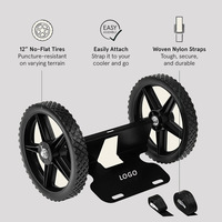 Nevera Portátil de Plástico Rotomoldeado BORIGHT de 12 Pulgadas con 2 Ruedas, 45/65QT, Carrito Utilitario para Camping, Resistente, Herramientas Personalizadas OEM, Negro
