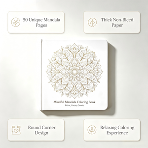 Libro da <span class=keywords><strong>Colorare</strong></span> Mandala Personalizzato con Copertina Rigida <span class=keywords><strong>per</strong></span> <span class=keywords><strong>Adulti</strong></span>, Quaderno Rilassante <span class=keywords><strong>per</strong></span> Disegno e Riduzione dello Stress - Product Image 3