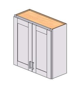 Mobile da cucina Sunique Sydney White Shaker 30x12x30 pollici, 2 ante, 2 ripiani, MDF, stile moderno - Product Image 1