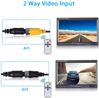 Sistema de Cámara de Respaldo AHD de 7 Pulgadas con Pantalla LCD 1080P HD, Cable de Extensión de 15 m, Visión Nocturna Impermeable, Kit de Monitoreo de Visión Trasera para Camiones