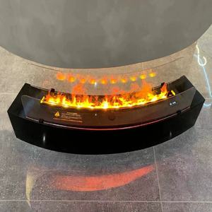<span class=keywords><strong>Cheminée</strong></span> 3D intelligente à atomisation avec fonction humidificateur, télécommande, minuterie, hauteur de flamme réglable, luminosité réglable pour la maison et le commerce - Product Image 2