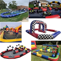 Piste de jeux de sport gonflable en gros d'usine de haute qualité pour vélo piste de course gonflable pour auto tamponneuse pour quad