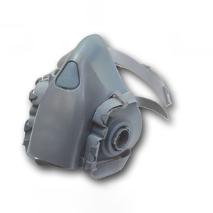 Masker gas industri silikon dengan dua filter, respirator setengah wajah anti gas kimia - Product Image 4