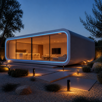 Panoramische Apple Cabin Prefab Huis Luxe Modulaire Tiny House voor Virale Glamping Resort en Privé Tuin Kantoorpod