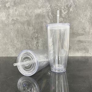 Custom logo Crystal BPA Free 25oz Double Wall Snow Globe <b>Plastic</b> Tumbler for Uv Dtf Wraps - Product Image 3