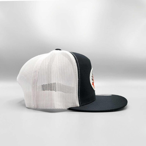 Casquette Trucker Personnalisée avec Logo, Maille Noire et Blanche, 6 Panneaux, Réglable, Snapback, Patch Brodé sur le Panneau Avant, Unisexe, Décontractée - Product Image 2
