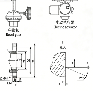 Vannes <span class=keywords><strong>à</strong></span> opercule auto-étanches en acier inoxydable/forgé/acier au carbone WCB de qualité supérieure, norme américaine, DN50-DN250 pour applications industrielles - Product Image 2