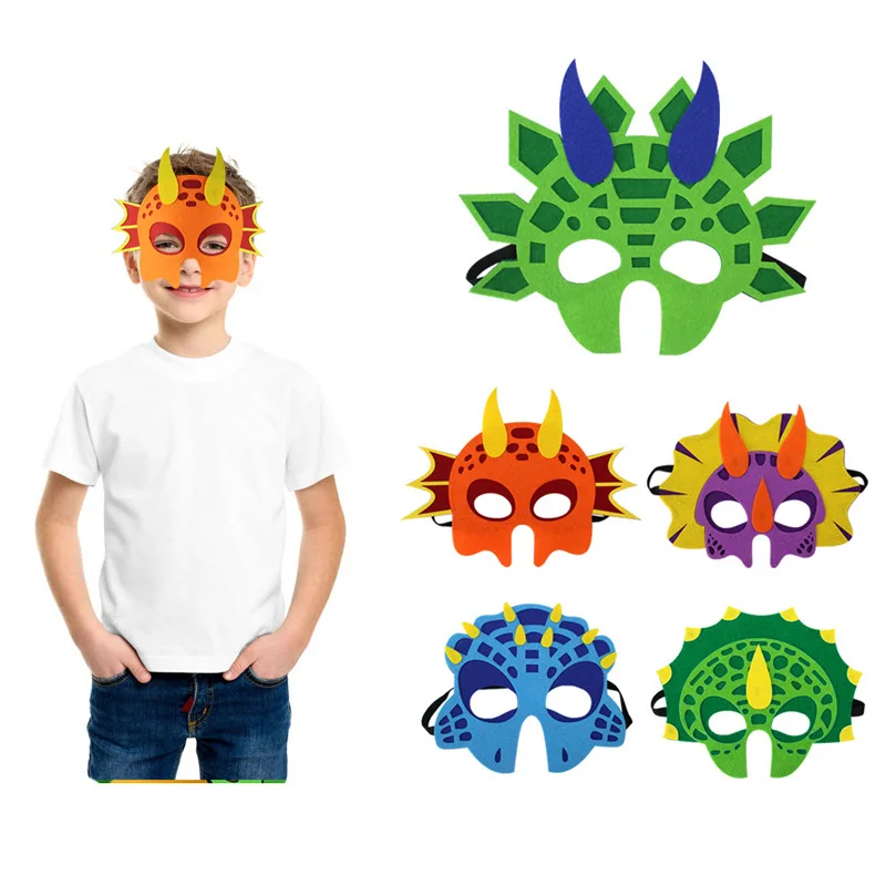 Высокое качество оптовая продажа фетровая детская маска динозавра Юрского периода вечерние сцены Вечерние Маски