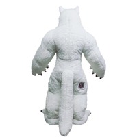 Fabricant Fourniture Personnalisée Réaliste Marche Mascotte Anime 2.2m Blanc Loup Arctique Costume Gonflable Animaux à Vendre