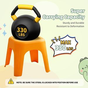 Colorful Modern Plastic <b>Stool</b> Stackable Portable Square Sturdy Anti Slip Chair <b>Seat</b> for Home Office School Hotel Daily Use - Product Image 5
