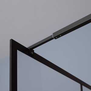 Doccia Walk-in da 100 cm con Vetro Trasparente e Telaio Nero - Product Image 6