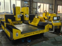 Machine de gravure CNC à double tête pour métaux, avec double moteur NC Studio et pompe, pour découpe creuse de panneaux de porte en acier inoxydable et aluminium