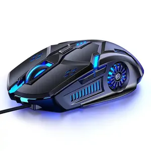 משחקי Wired עכבר גיימר עכברים 6 כפתור 4-מהירות DPI RGB תאורה אחורית עבור PUBG מחשב משחקי מחשב נייד עכבר