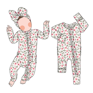 Nuovo modello di moda stampa personalizzata pagliaccetto con cerniera Design primavera autunno <span class=keywords><strong>abbigliamento</strong></span> morbido - Product Image 6