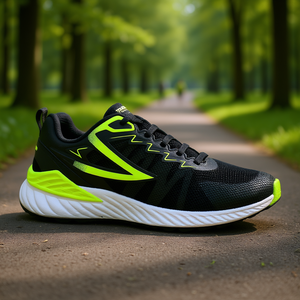 Chaussures de course pour hommes Trazaros 4 Energized, noires et vertes, avec empeigne en mesh, semelle intermédiaire en EVA et semelle extérieure en caoutchouc, pour le sport d'été - Product Image 2