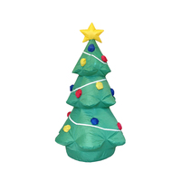 Arbre de Noël gonflable de décoration d'arbre de Noël de 5FT avec des ornements de Noël gonflables de boîte-cadeau construits dans la LED