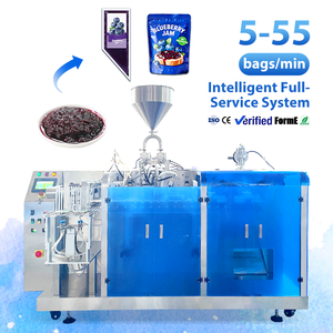 Remplisseuse automatique de liquides et de pâtes |   Machine Doypack 100ml 500ml pour jus, sauce, confiture, café, miel, emballage et scellage en sachet - Product Image 1