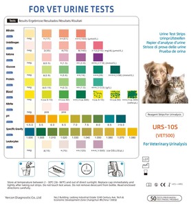 <span class=keywords><strong>Tiras</strong></span> Reactivas de Análisis de Orina Caped 100 Strips PET 10 Parámetros para Perros y Gatos - Product Image 5