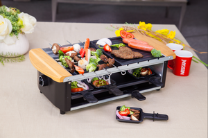 8 pièces détachables en acier au carbone brochettes <span class=keywords><strong>raclette</strong></span> casseroles multifonctions électrique <span class=keywords><strong>Raclette</strong></span> Grill Machine contrôle de la température pour - Product Image 5