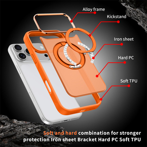 เคสหรูสำหรับ iPhone 18 Pro Max เคสซิลิโคนเจลแม่เหล็ก หมุนได้ 360 องศา พร้อมขาตั้งแบบซ่อน ป้องกันรอบด้าน สำหรับ iPhone 18 Pro - Product Image 3