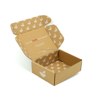 Caja de Envío de Cartón Corrugado Ecológica de Papel Kraft Marrón, Cajas de Correo Postal con Logotipo Personalizado