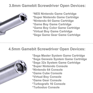 Cacciavite di Sicurezza 4 in <span class=keywords><strong>1</strong></span> da 3,8mm e 4,5mm per Riparazione Console Retro Nintendo NGC SFC N64 SEGA GameBoy NES SENS - Product Image 4