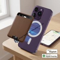 Tempat kartu dompet GPS AirTag untuk pria, pelindung kartu mini terlaris, pelacak silikon anti air 2 tracker