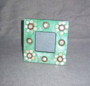 Eco-Friendly Rustic <b>Wood</b> and Bone Inlay Style Modern Photo Frame for <b>Desktop</b> Display - Product Image 1