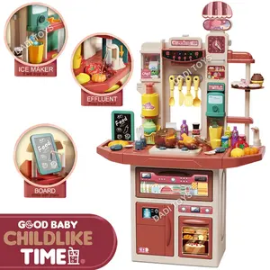 Il più nuovo gioco di imitazione di alta qualità per bambini Happy Kitchen Cooking Table Set grande giocattolo da tavola da cucina di lusso