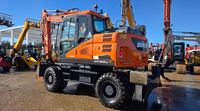 Excavadora de Ruedas Usada Daewoo Doosan DXW140 DX150W DX165W Modelo 2023, 16t, Cucharón de 0.5m, Motor y Caja de Cambios en Stock, Segunda Mano