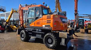 Excavatrice sur pneus d'occasion Daewoo Doosan DXW140 DX150W DX165W Modèle 2023 16t, godet 0,5m, moteur, boîte de vitesses, engrenages en stock, seconde main - Product Image 2