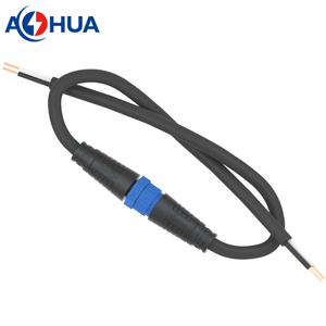 <span class=keywords><strong>AHUA</strong></span> Factory IP68 10A potencia impermeable 2 pines Conectores eléctricos macho hembra enchufe con carcasa de nailon cobre chapado en oro - Product Image 3