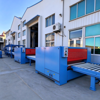 Ligne de production de laminage automatique pour panneaux de meubles avec revêtement à base de colle aqueuse et empilage automatique