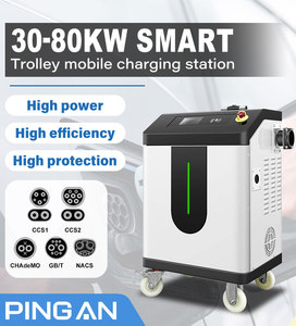 สถานีชาร์จรถยนต์ไฟฟ้าแบบเคลื่อนที่ 30-80 กิโลวัตต์ CCS2 CCS1 CHAdeMO DC ชาร์จเร็ว ไม่มีแบตเตอรี่ในตัว - Product Image 2