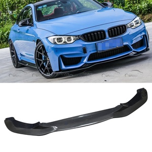 PSM Style Carbon Chin Spoiler Wing <b>Splitter</b> Front Bumper Lip for BMW F80 M3 F82 F83 M4 Body Kits - Product Image 2