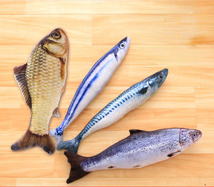 Pez de juguete de simulación para mascotas, hierba gatera de peluche, gatito, carpa, palo divertido para gato - Product Image 2