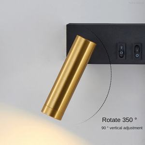 Applique murale longue en fer LED minimaliste moderne pour salon, fond de télévision et chambre à coucher, utilisation au chevet avec interrupteur - Product Image 3