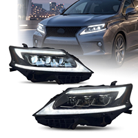 HCMOTIONZ Phares LED Lexus RX350 RX450h AL10 2012-2015 Facelift LHD UNIQ Tri-LED Animation Séquentiel Paire