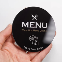 Carte NFC personnalisée programmable avec retour d'information par tapotement, code QR pour avis Google, pour comptoir de café, restaurant, boutique, table, plaque NFC en acrylique