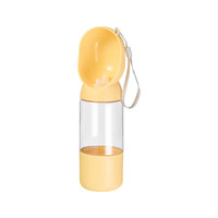 Bouteille d'eau portable pour animaux de compagnie, anti-fuite, avec récipient pour nourriture, pour chiens de petite et moyenne taille