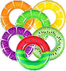 Juguetes Inflables de PVC para Fiestas de Verano en la <span class=keywords><strong>Piscina</strong></span>, Flotador de <span class=keywords><strong>Piscina</strong></span> con Forma de Fruta, Limón, Sandía, Rodaja de Naranja, Anillo de Natación, Tubo Interior - Product Image 6