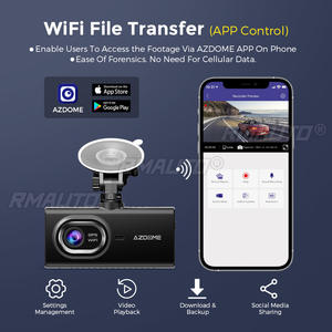 AZDOME M560 1080P Cámara de Coche DVR de 3 Canales y 4 Pulgadas, Gran Angular HD, Conexión WIFI con Teléfono Móvil, Monitoreo de Estacionamiento, Conducción - Product Image 3