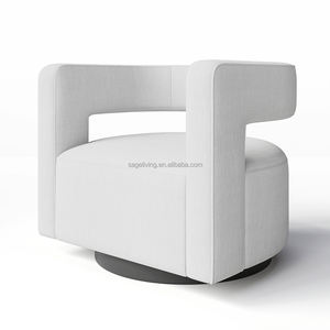 <span class=keywords><strong>Fauteuil</strong></span> pivotant de luxe avec finition en cuir Mobilier de salon complet pour Hall Villa Appartement Hôtels et Hôpitaux - Product Image 4