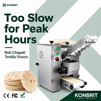 Machine automatique à faire des chapatis, des rotis, des tortillas, des enveloppes de raviolis et des pains plats pour la cuisine
