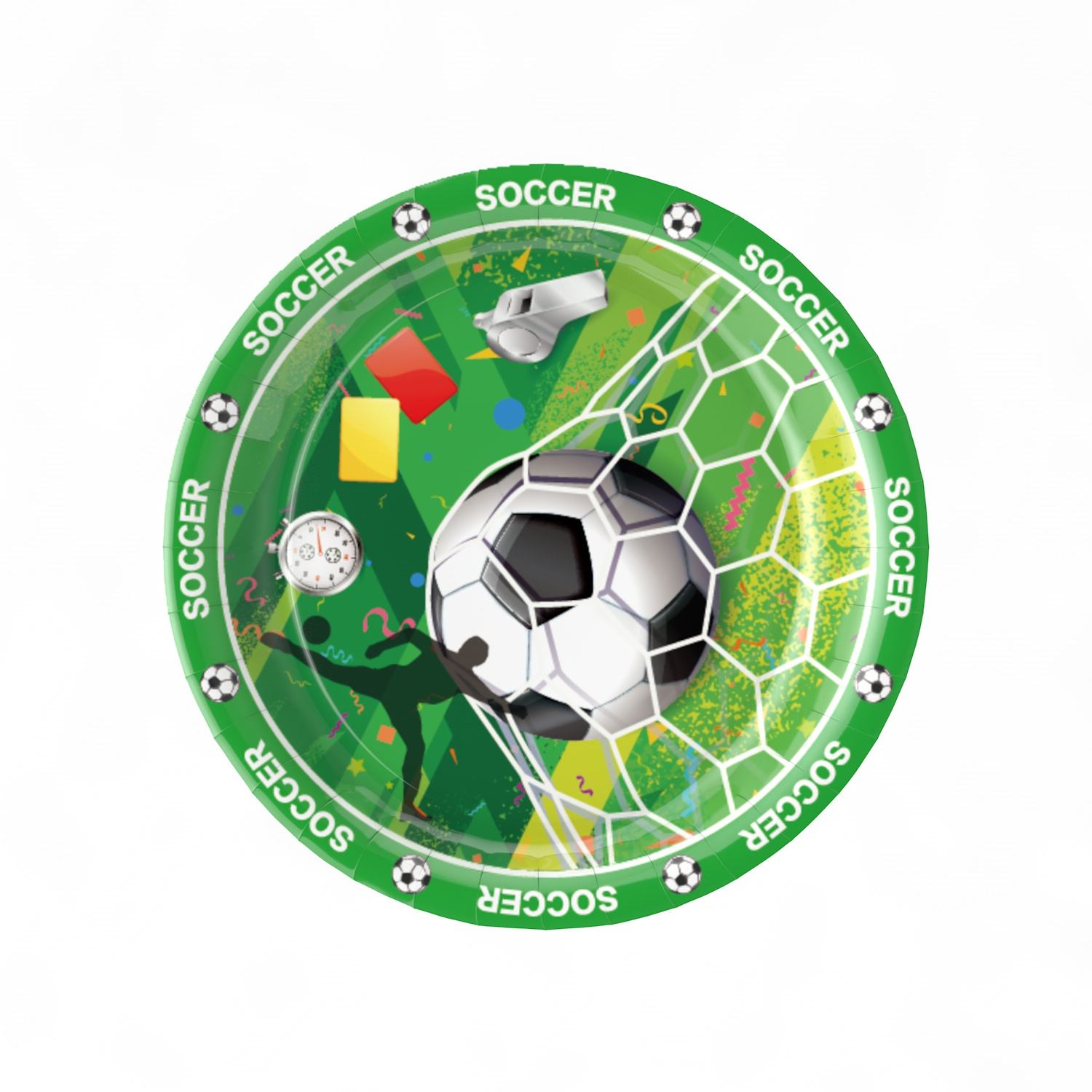 Vert: assiettes de 7 pouces * 10 pièces