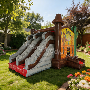Château gonflable personnalisé avec toboggan et souffleur pour événements d'enfants - Product Image 2