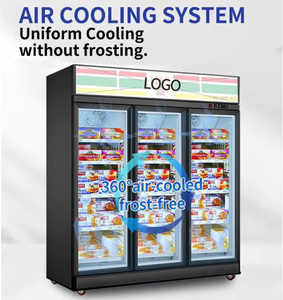 Congélateur vertical Muxue à 3 portes vitrées avec refroidissement par air pour aliments surgelés et glace Mx-xgg1880f-t, congélation rapide indépendante garantie - Product Image 3