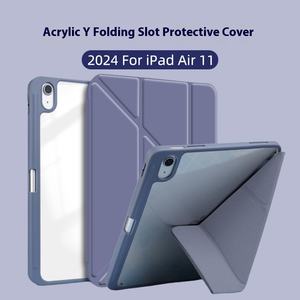 Étui en cuir transformable Y-Fold pour <span class=keywords><strong>iPad</strong></span> Pro 11 Air 5 6 <span class=keywords><strong>Mini</strong></span> 6 avec PC TPU PU ROHS certifié Fente pour stylo Coque rigide en acrylique - Product Image 2
