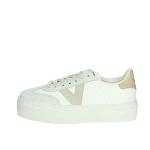 Sneakers Victoria Donna Bianco, chaussures à plateforme épaisse pour femmes, mode décontractée - Product Image 1