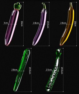 Komkommer Aubergine Anale Plug Glas Fruit Groente Seksspeeltjes G Spot Vagina Bananenglas <span class=keywords><strong>Dildo</strong></span> Voor Vrouwen - Product Image 3